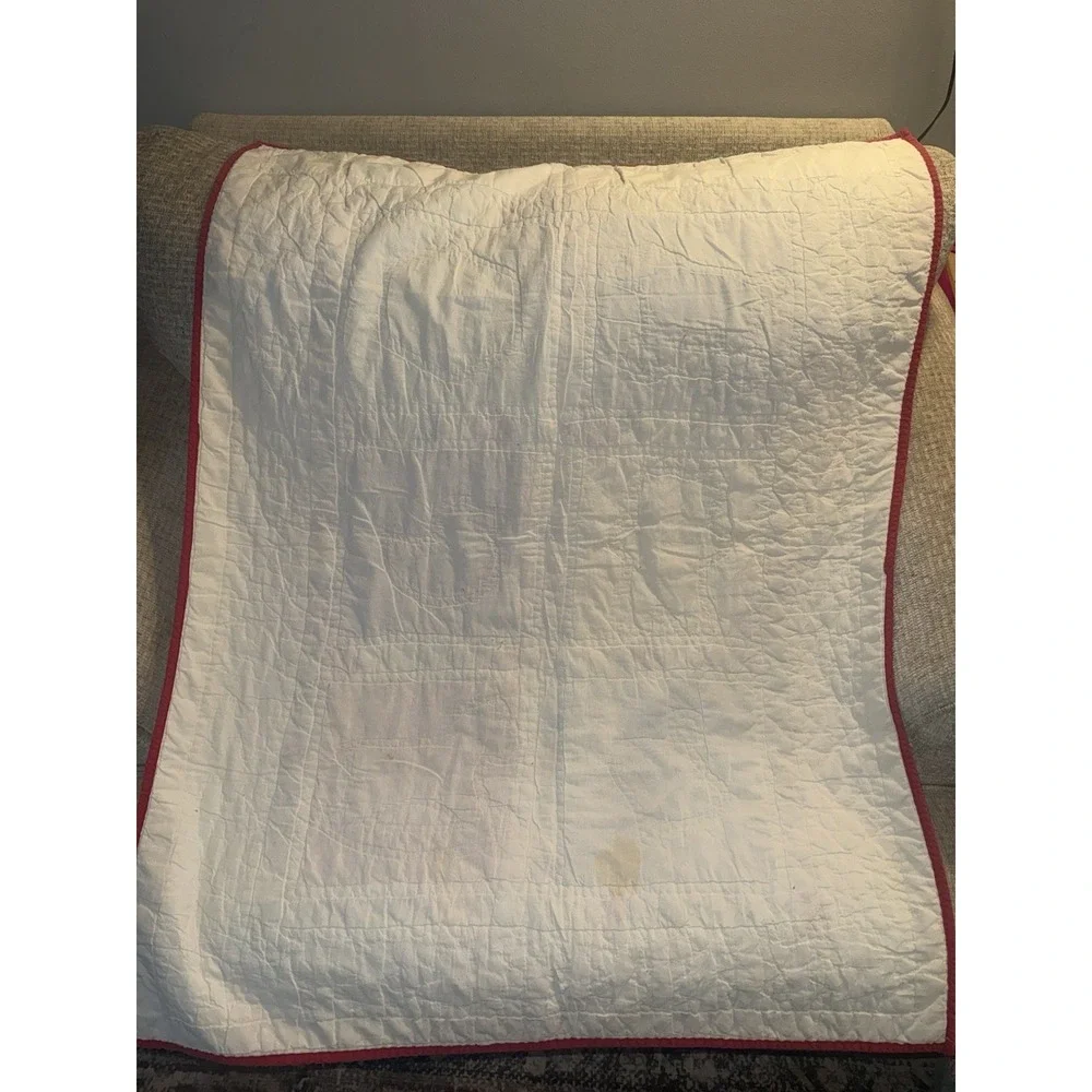 Baby Quilt Crib Blanket Nursery Wall Hanging Duck Bear Horse‎ Dog Cottage Core